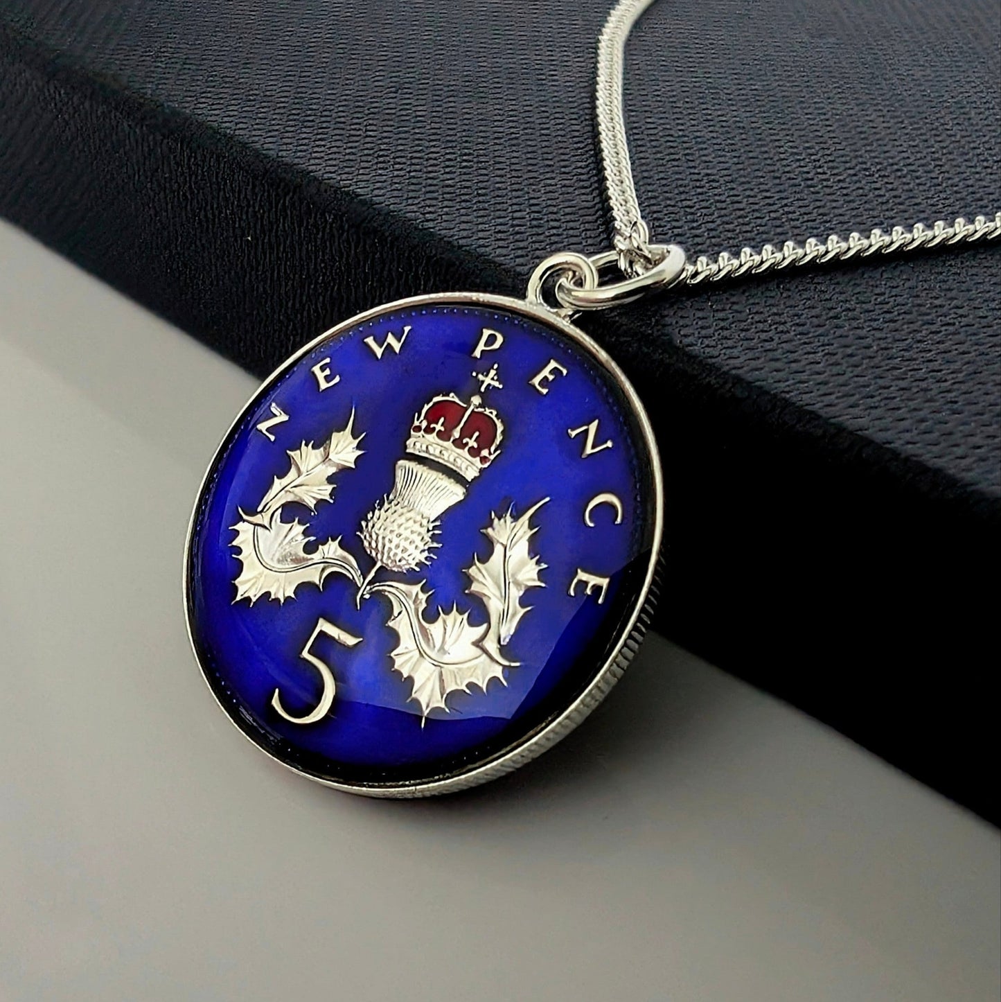 Five Pence (1968-1989) - Enamelled Coin Necklace