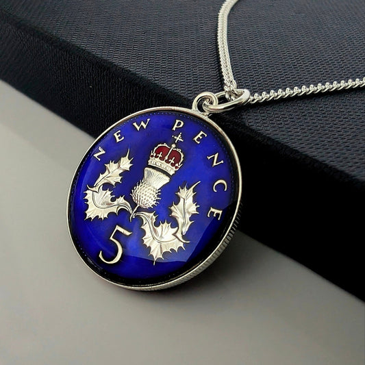 Five Pence (1968-1989) - Enamelled Coin Necklace