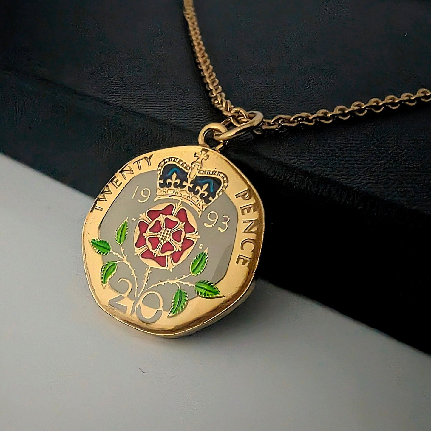 Twenty Pence (1982-2007) - Enamelled Coin Necklace