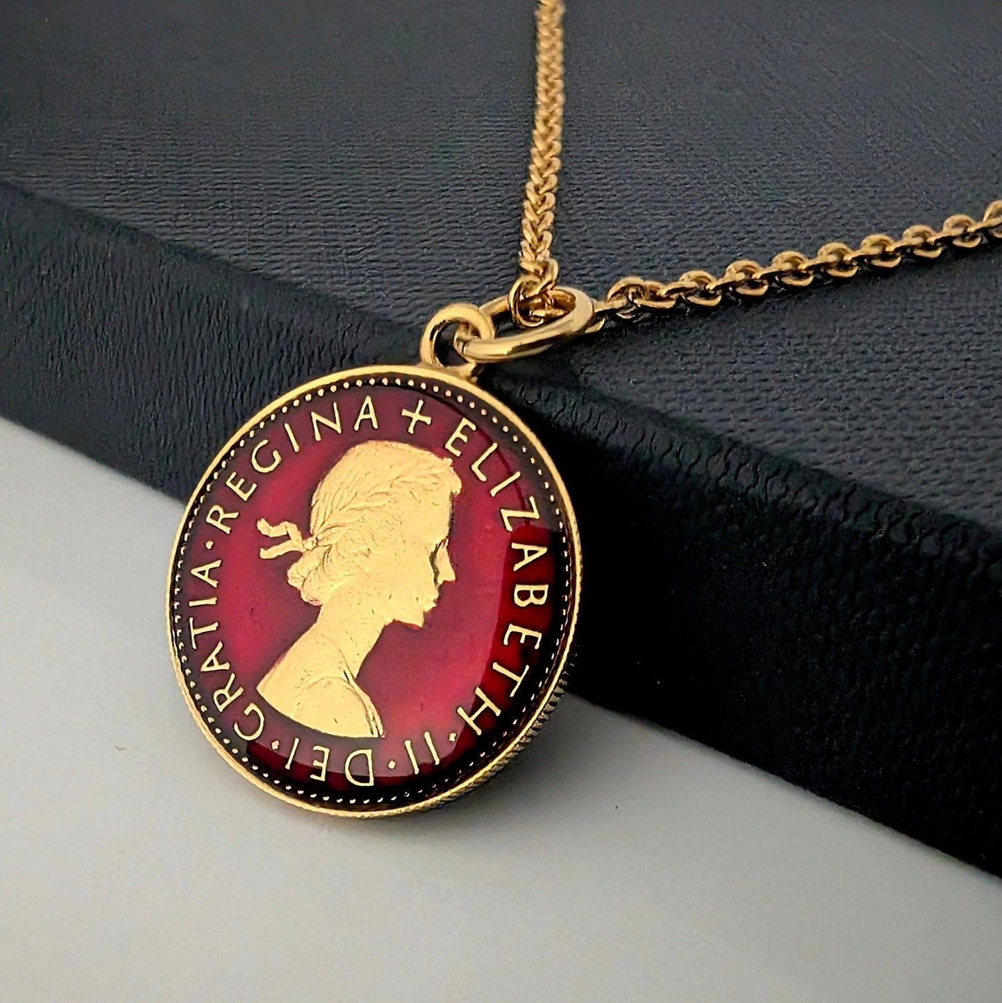 Sixpence (1953-1967) - Enamelled Coin Necklace