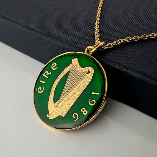 Irish Twenty Pence - Enamelled Coin Necklace