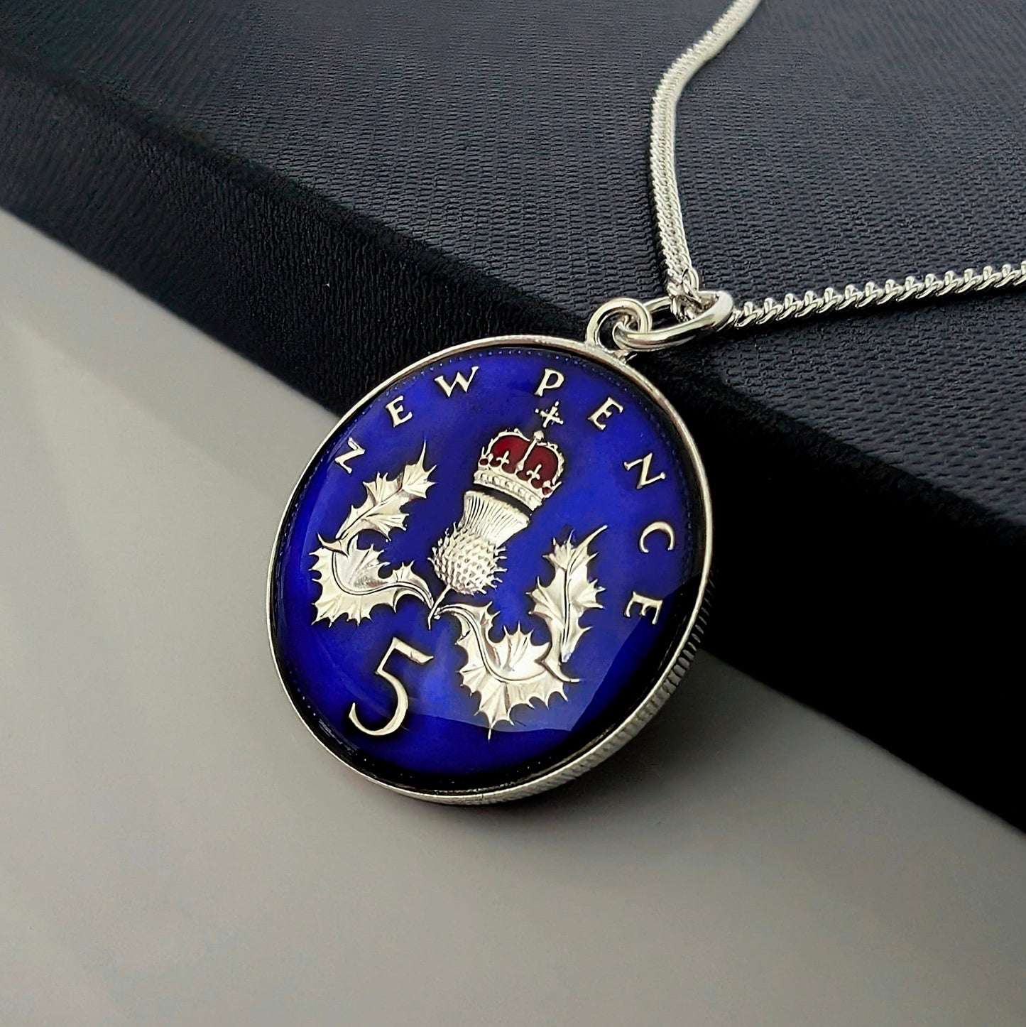Five Pence (1968-1989) - Enamelled Coin Necklace