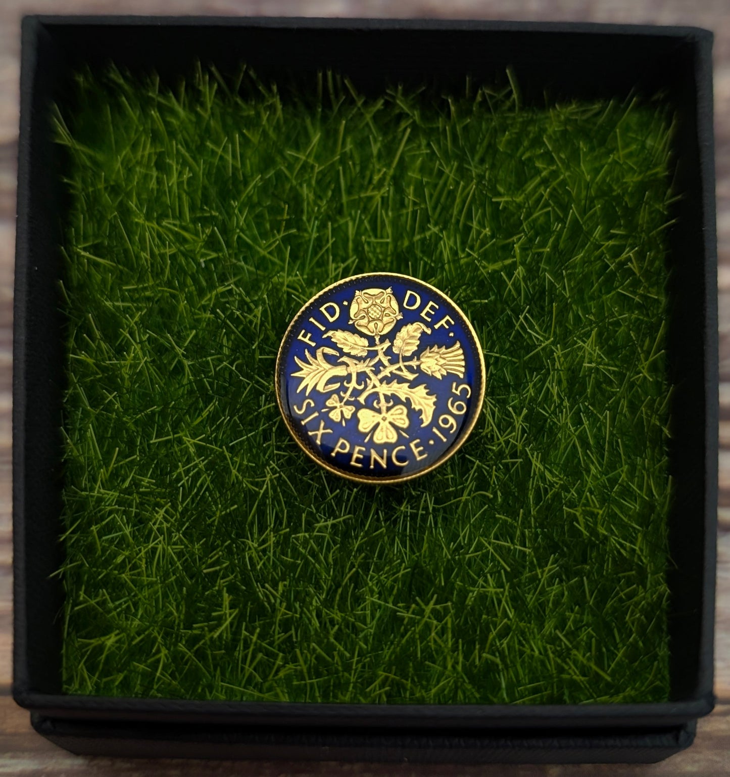 Sixpence (1953-1967) - Enamelled Coin Golf Ball Marker