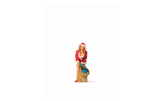 Christmas Girl with Sack of Gifts Terrarium Figure 29028