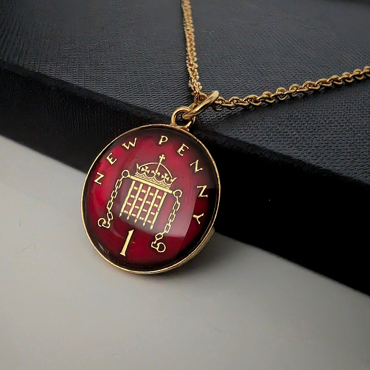 One Penny (1971-2008) - Enamelled Coin Necklace