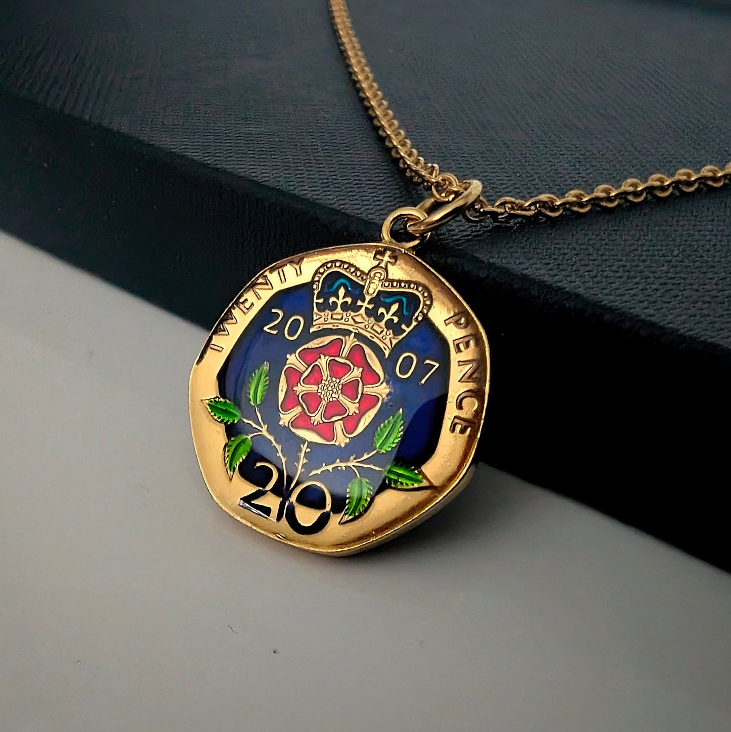 Twenty Pence (1982-2007) - Enamelled Coin Necklace