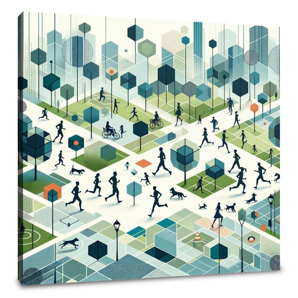 Urban Park Harmony Canvas