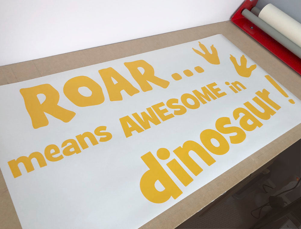 Roar Means Awesome in Dinosaur Wall Sticker – Kids Bedroom Vinyl Decal