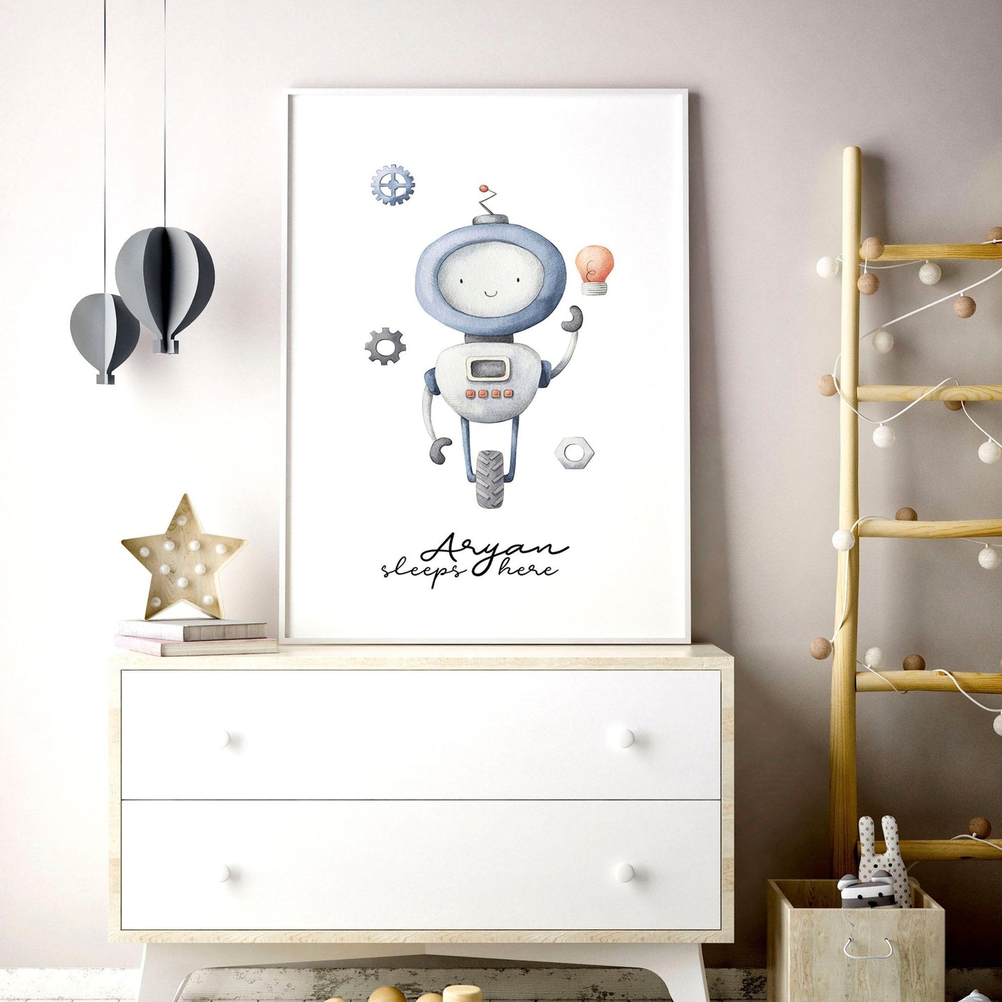 Robot Playroom wall decor | wall art print