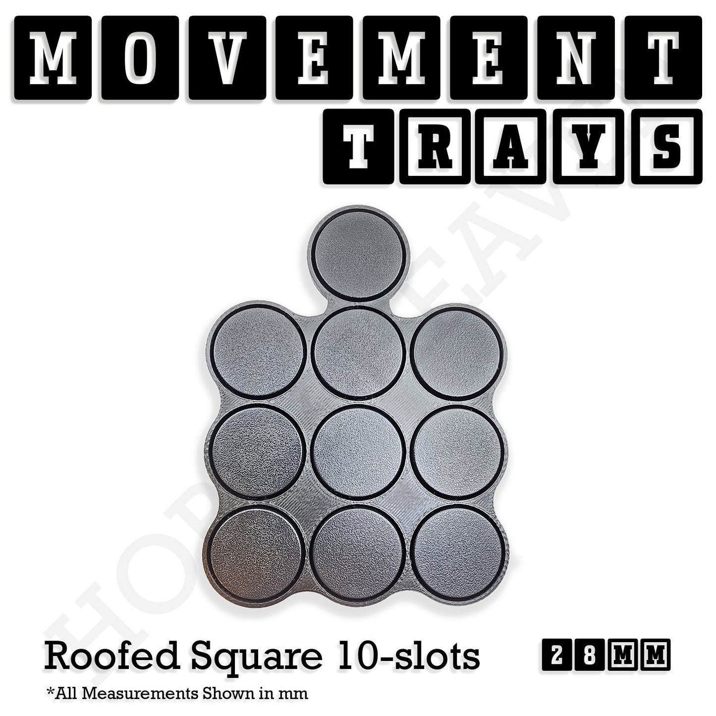 28mm Movement Trays for Tabletop Games | Wargaming | Full Range