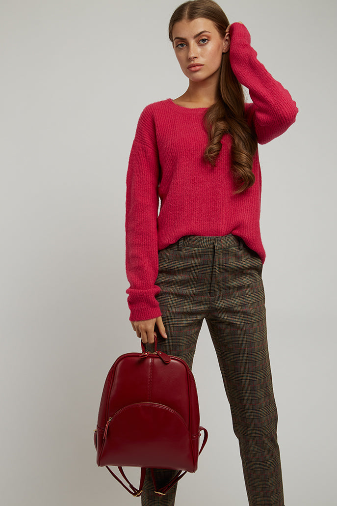 Rosa 2 Pocket Back Pack - Burgundy