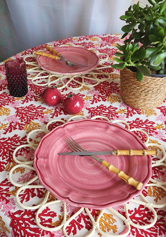 Rose Coral Tablecloth