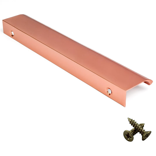 Rose Gold Aluminium Cabinet Handle – Modern Cupboard, Drawer & Door Pull (Pack of 10)
