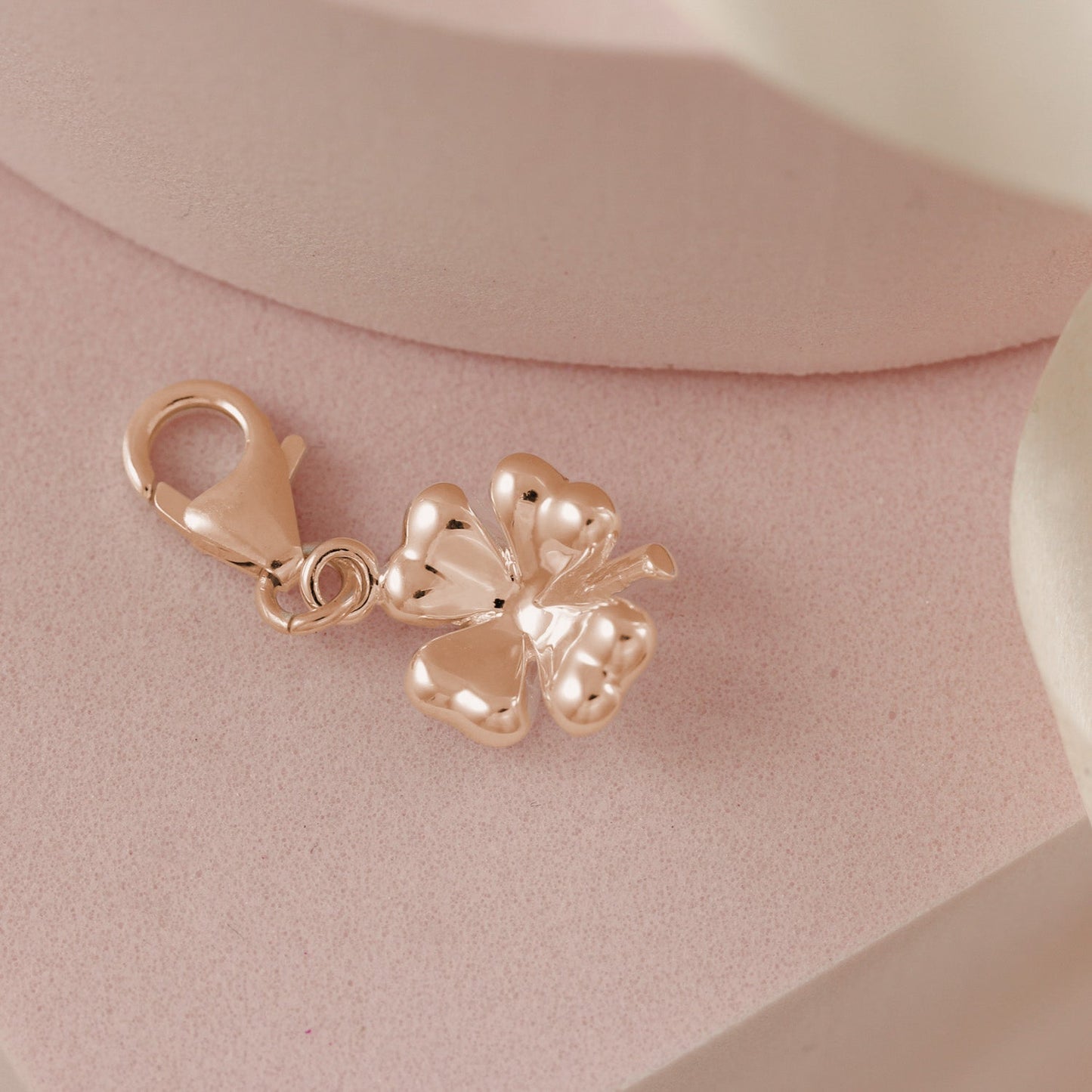 Four Leaf Clover Silver Charm