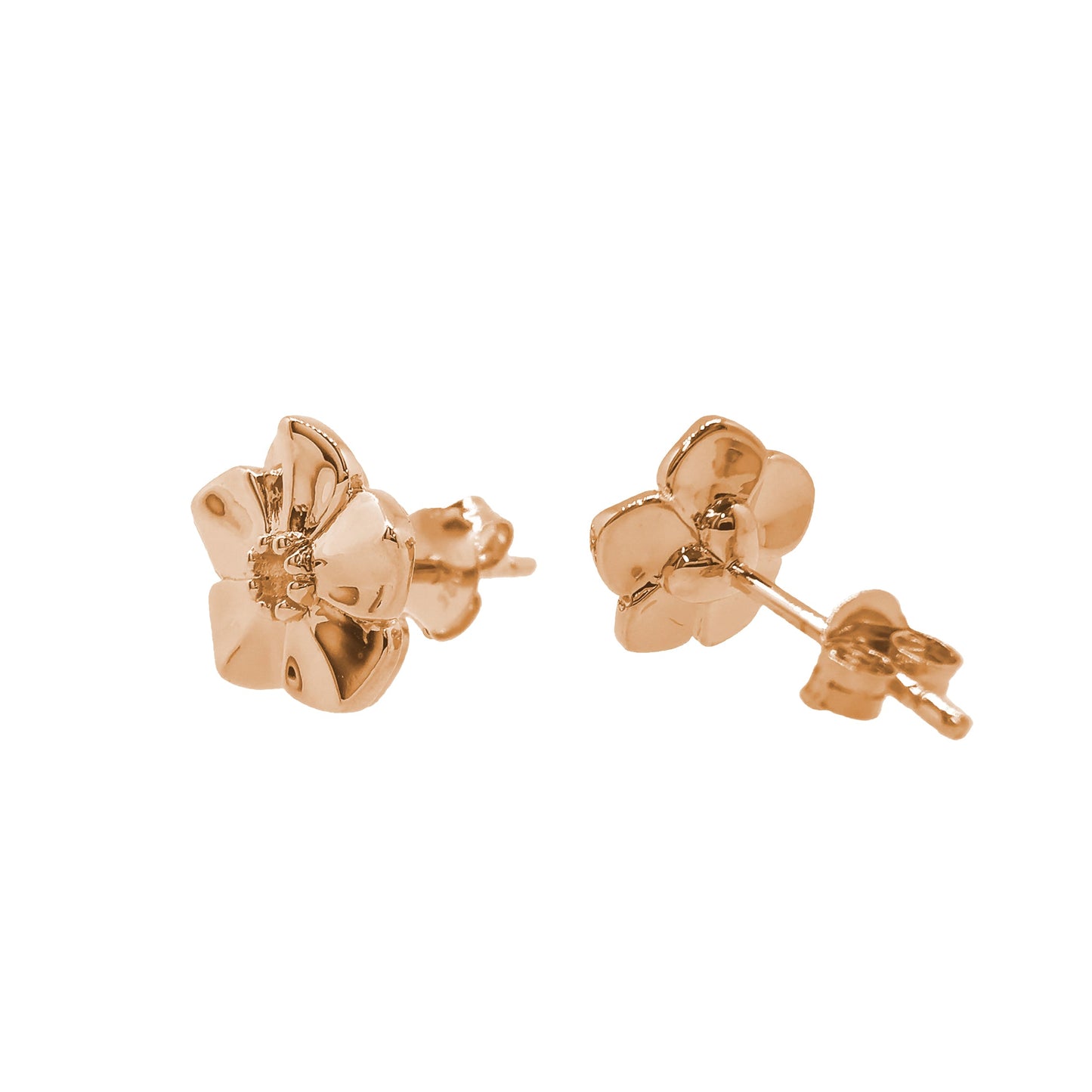 Forget-Me-Not Rose Gold Vermeil Silver Studs