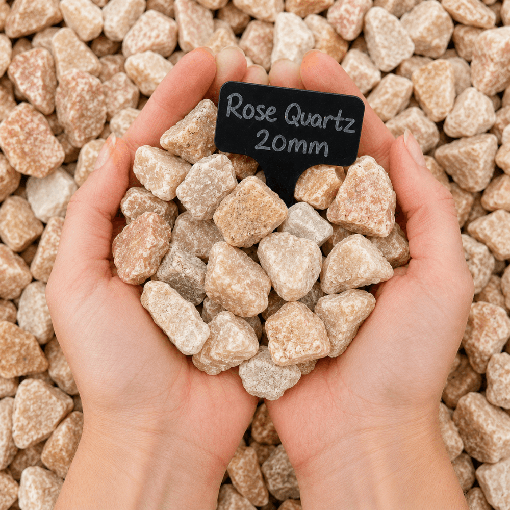 Rose Quartz Chippings Bulk Bag