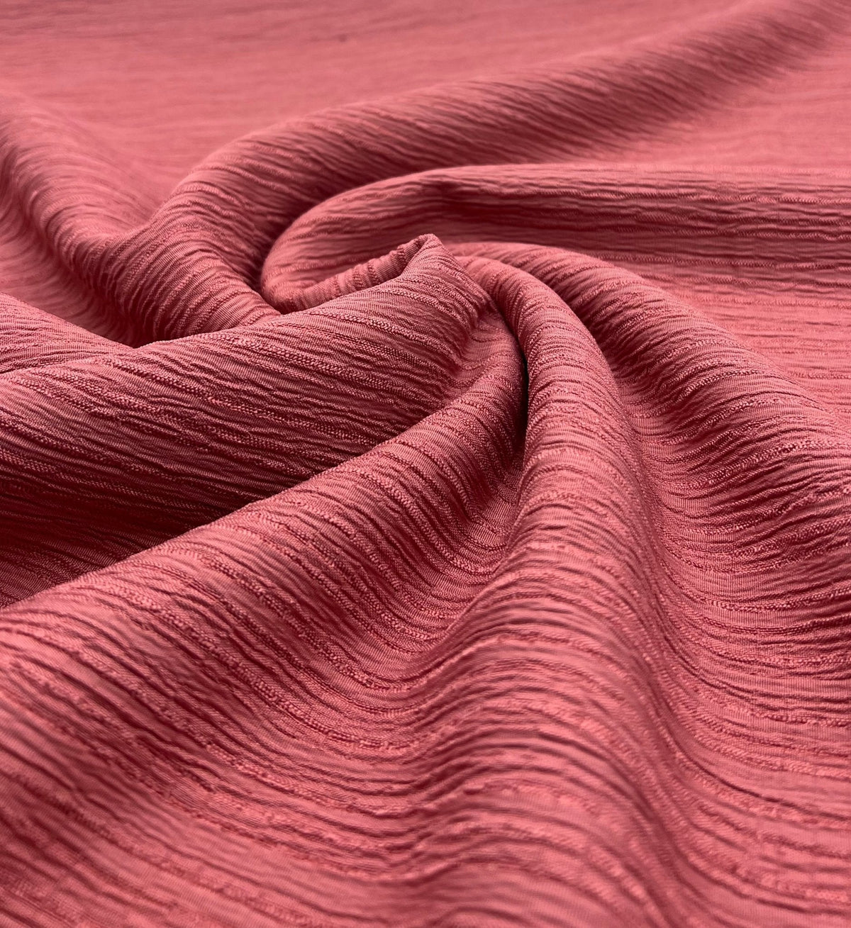 Rose Textured Crinkle Lightweight Non Stretch Fabric