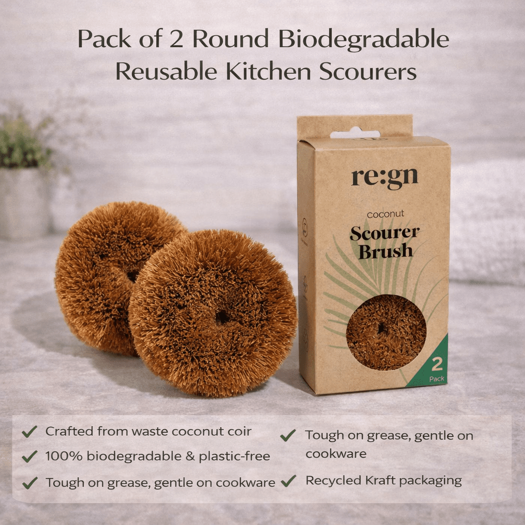 Round Coconut Scourers - 2 Pack