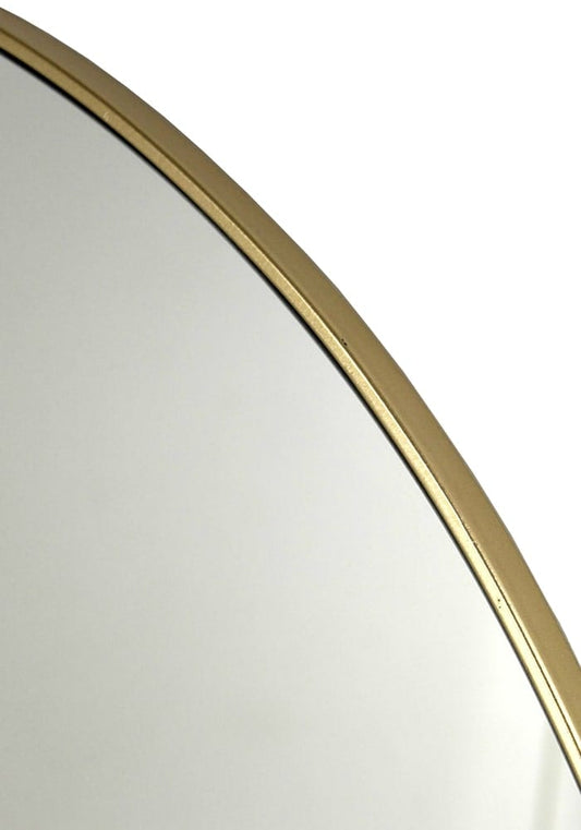Round Gold Living Room Mirror