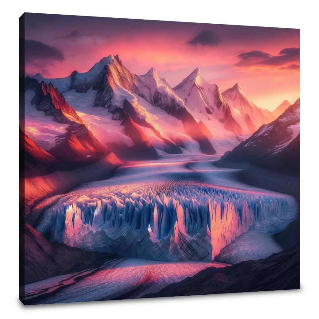 Sunset Glacier Canvas