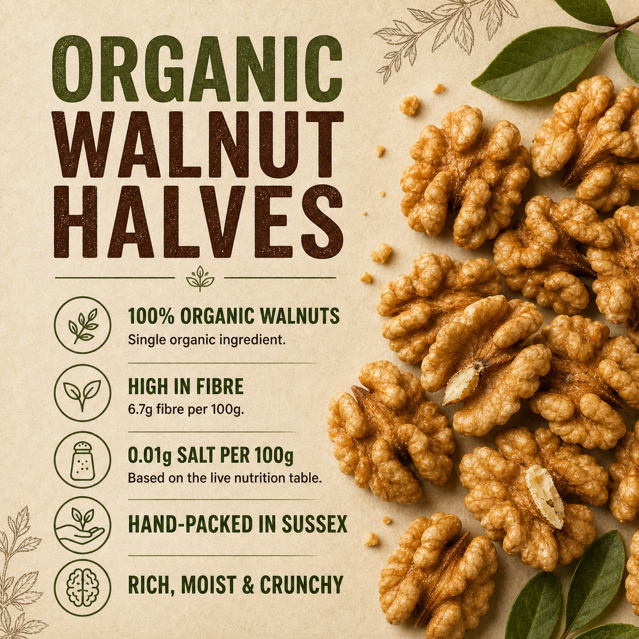Organic Walnuts Halves