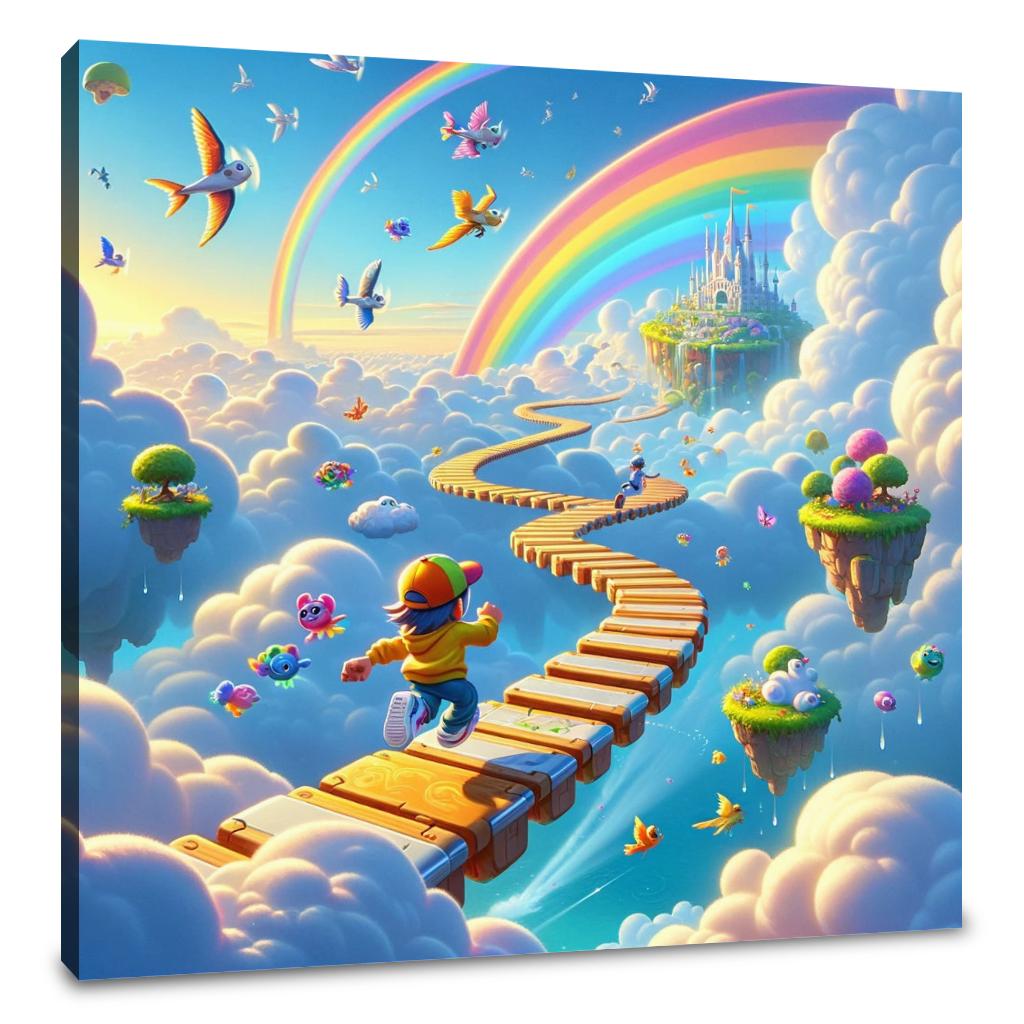 Sky-High Antics Canvas