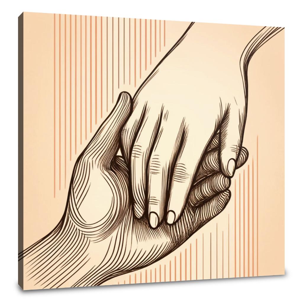 Connected Hands Canvas
