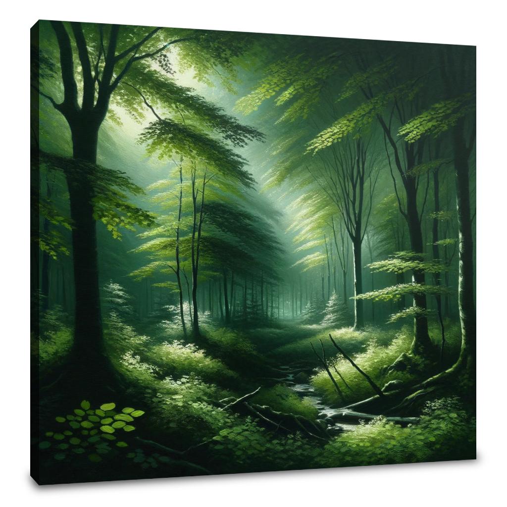 Tranquil Morning Forest Canvas