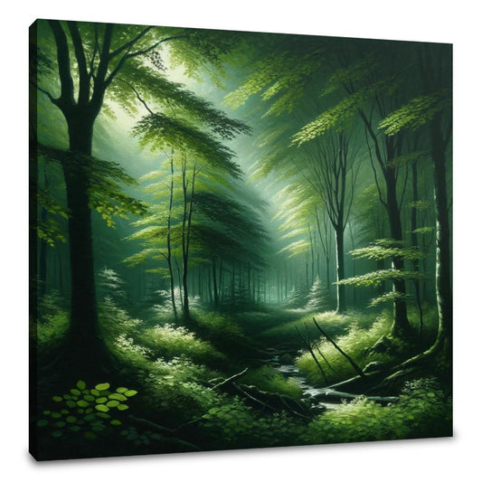Tranquil Morning Forest Canvas