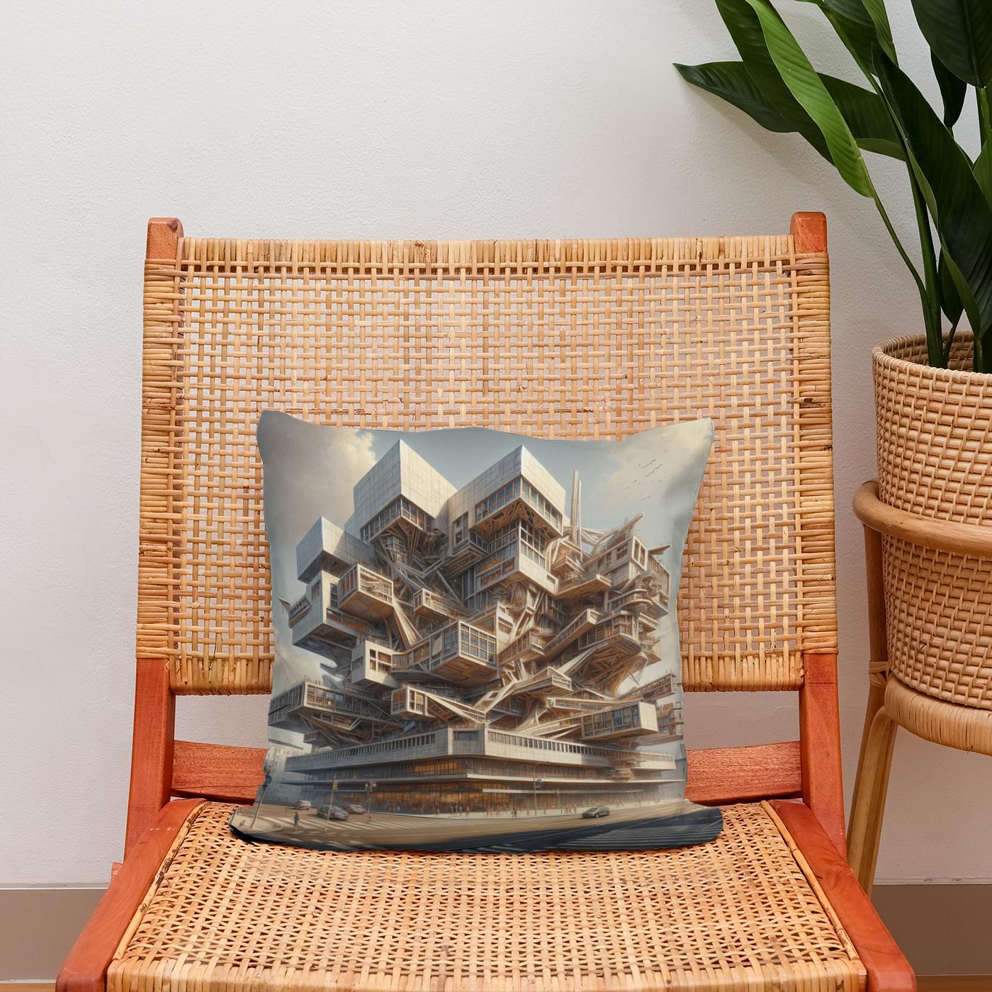 Deconstructivist Muse Cotton Cushion
