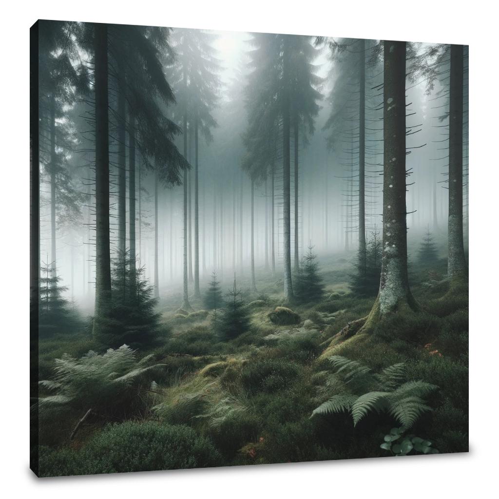 Misty Forest Serenity Canvas