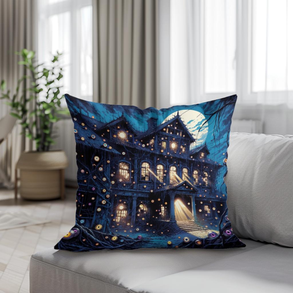 Manor of the Watchful Eyes Cotton Cushion