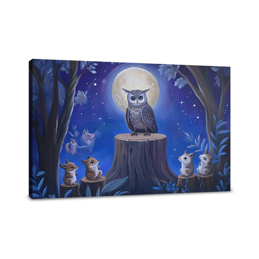 Owl's Stardust Canvas
