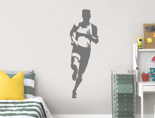 Runner Athlete Wall Sticker – Running Silhouette Sports Decal