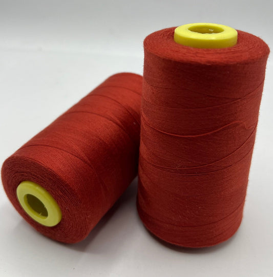 Rust Red Orange Sewing Thread Spun Polyester 120's Overlocking 5000 Yard
