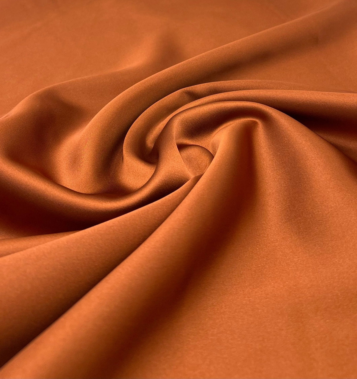 Rust Toffee Recycled Satin 160GSM Dress Craft Non Stretch Fabric