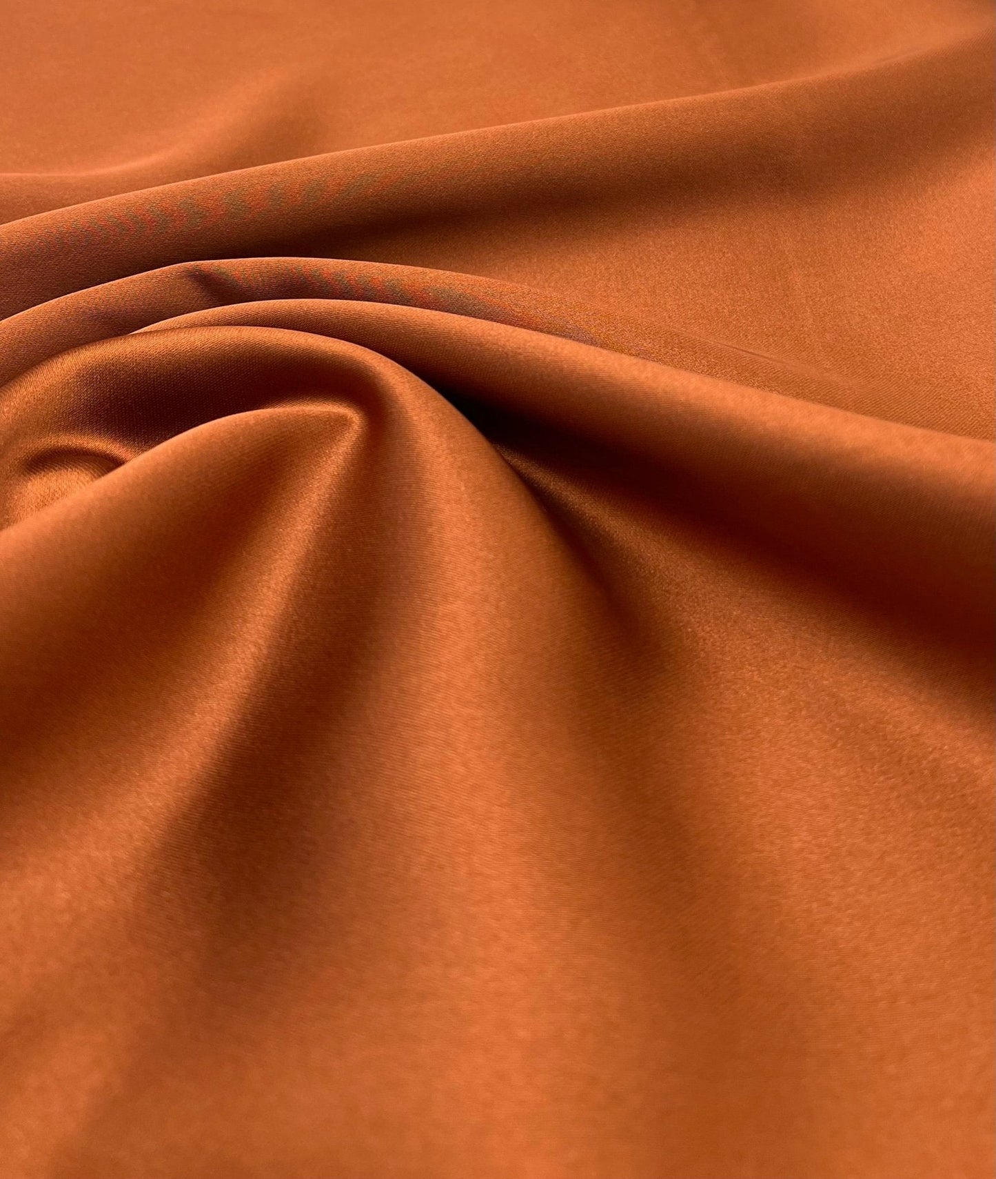 Rust Toffee Recycled Satin 160GSM Dress Craft Non Stretch Fabric