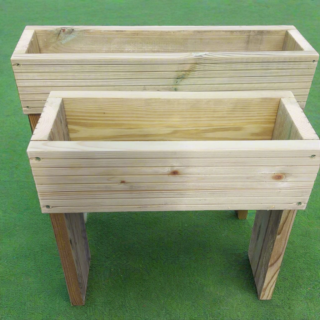 40cm high Raised wooden decking planter