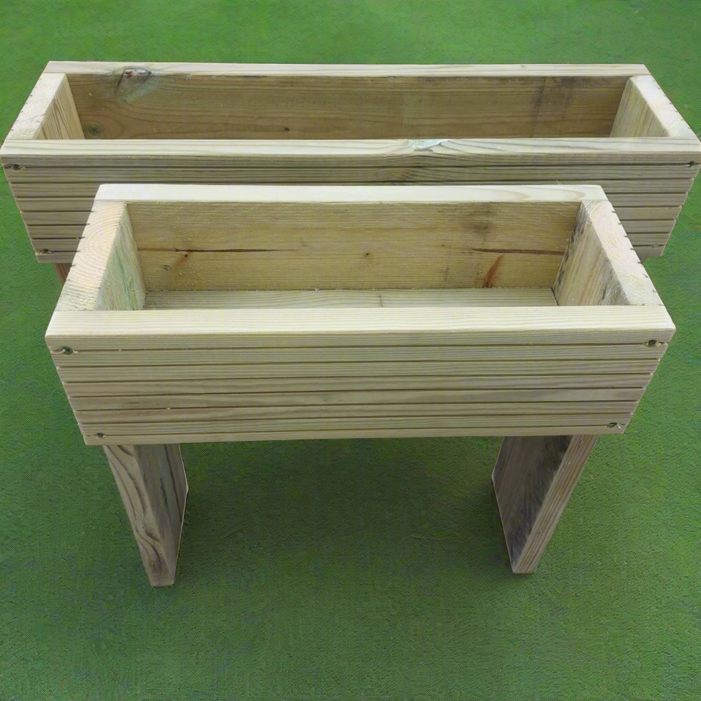 40cm high Raised wooden decking planter