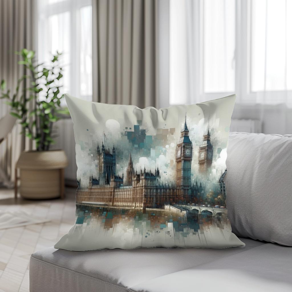London's Timeless Echo Cotton Cushion