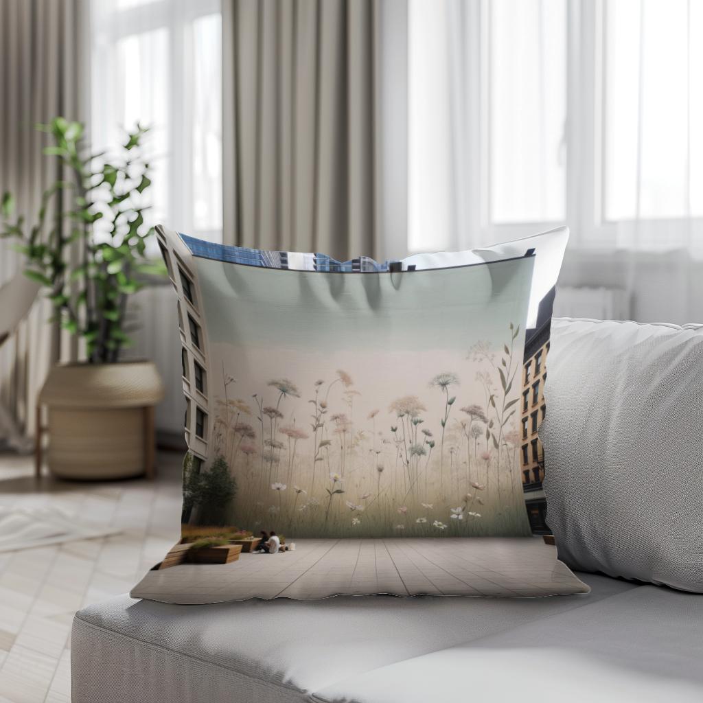 Meadow Mural Serenity Cotton Cushion