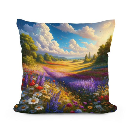 Meadow Whispers Summer Cotton Cushion