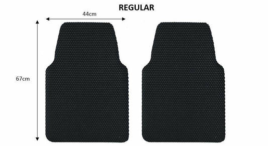 Nicoman Universal Hex Dirt Catcher Anti-Slip Car Floor Mats 2pc Front Set -  Regular