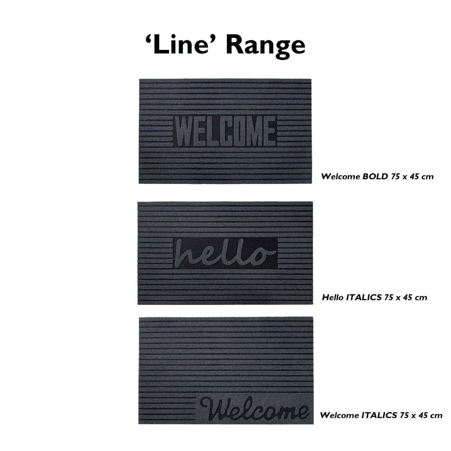 Eco-Friendly "Welcome/Hello" Door Mat - Grey