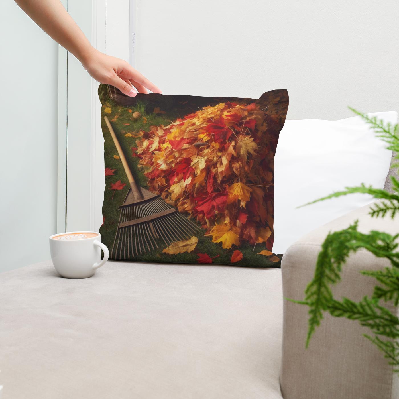 Autumn Yardwork Satisfaction Cotton Cushion