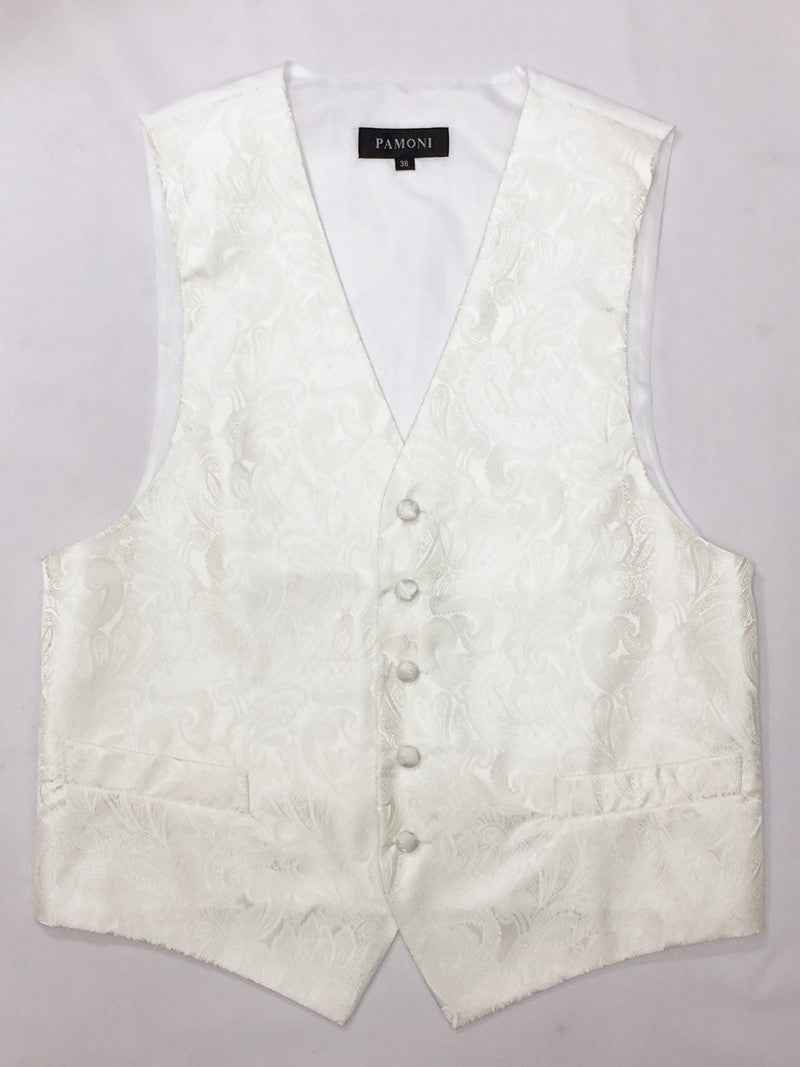 Cream Paisley Waistcoat & Cravat Set