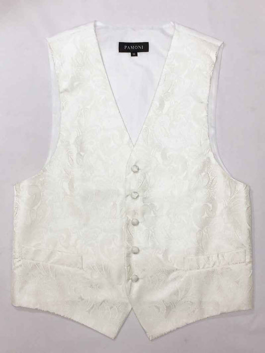 Cream Paisley Waistcoat & Cravat Set