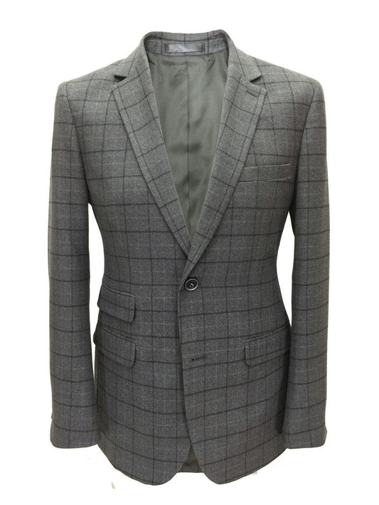 Grey Check Tweed Blazer