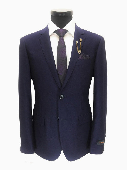 Violet Birdseye 2-button Slim Fit Suit