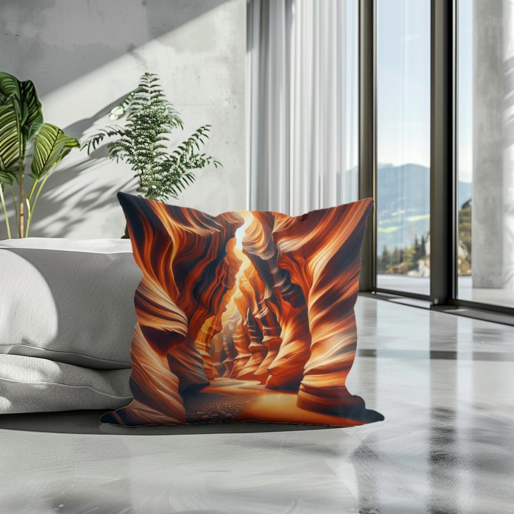 Canyon Passageways Cotton Cushion